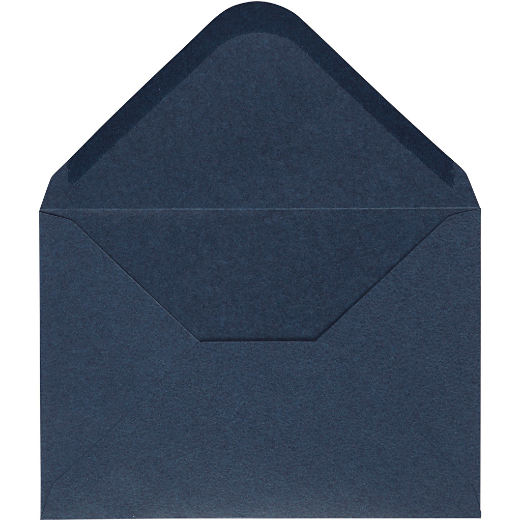 Kuvert - blå 11,5x16 cm - 110 g - fugtgummieret - 10 stk