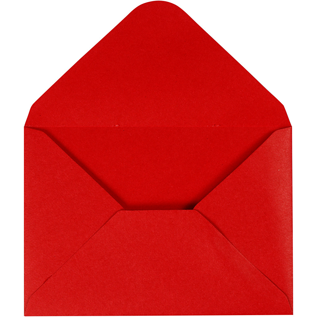 Kuvert - Rød 11,5x16 cm 110 g - 10 stk
