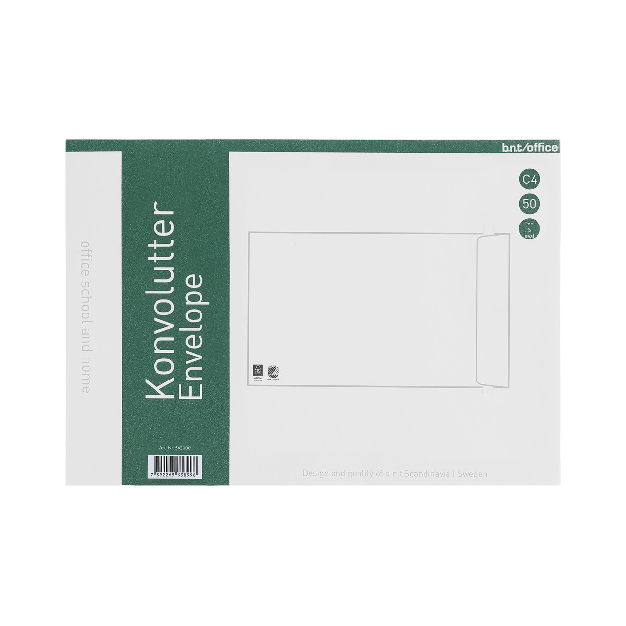 Kuverter C4P 80g Peel & Seal 229x324mm 10stk/pak
