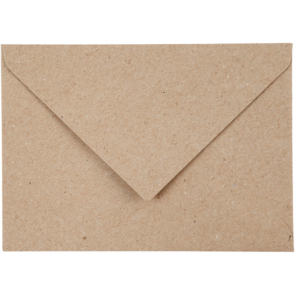 Konvolutter - Natur C6 11,5x16cm - 50 stk - Brun