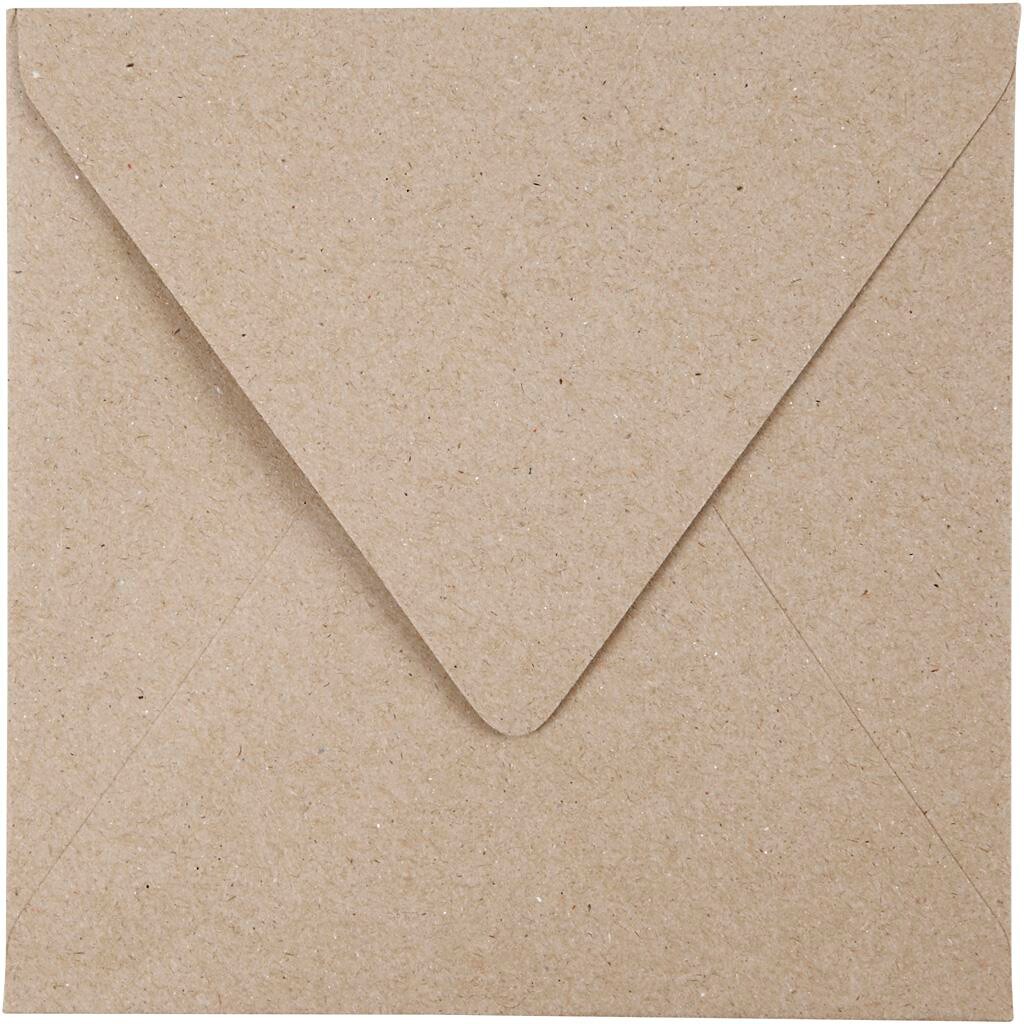Kuverter 16 x 16 cm – 120 g – Natur – 50 stk