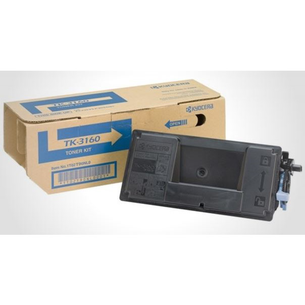 Tonerpatron - Kyocera TK-3160 - Sort - Op til 12.500 sider