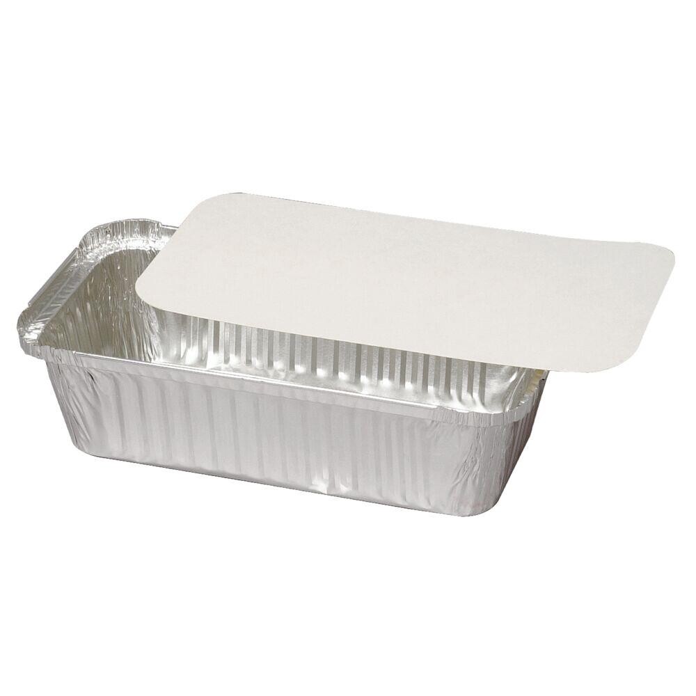 Låg - Abena Cater-Line 21,4x10,7cm hvid pap|aluminium - 2000 stk