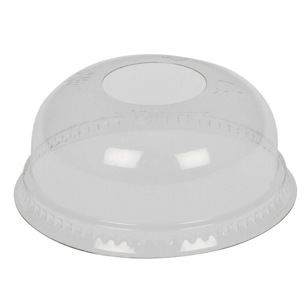 Låg, ABENA Gastro, Ø7,8cm, klar, RPET, hvælvet med hul - 2500 stk