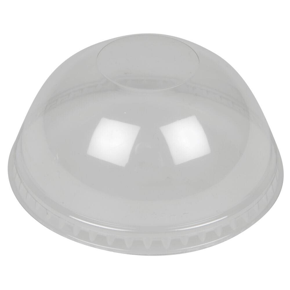 Låg, ABENA Gastro, Ø9,5cm, klar, PET/RPET, 80 % RPET + 20 % PET, hvælvet uden hul - 2000 stk