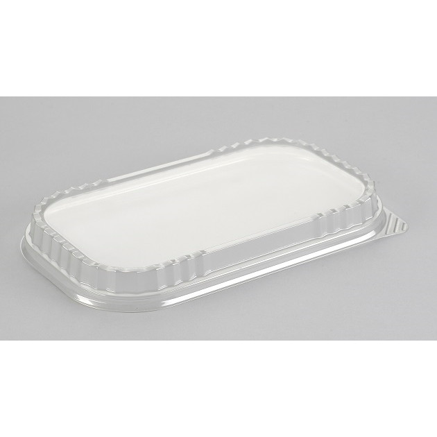 Låg dome A-PET til foliebakke sort/alu 650 ml & 940 ml - 100 stk