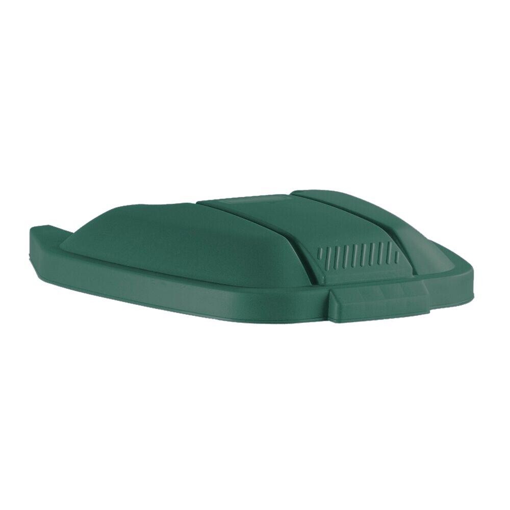 Låg, Rubbermaid, til tohjulet container, til kildesortering, grøn,