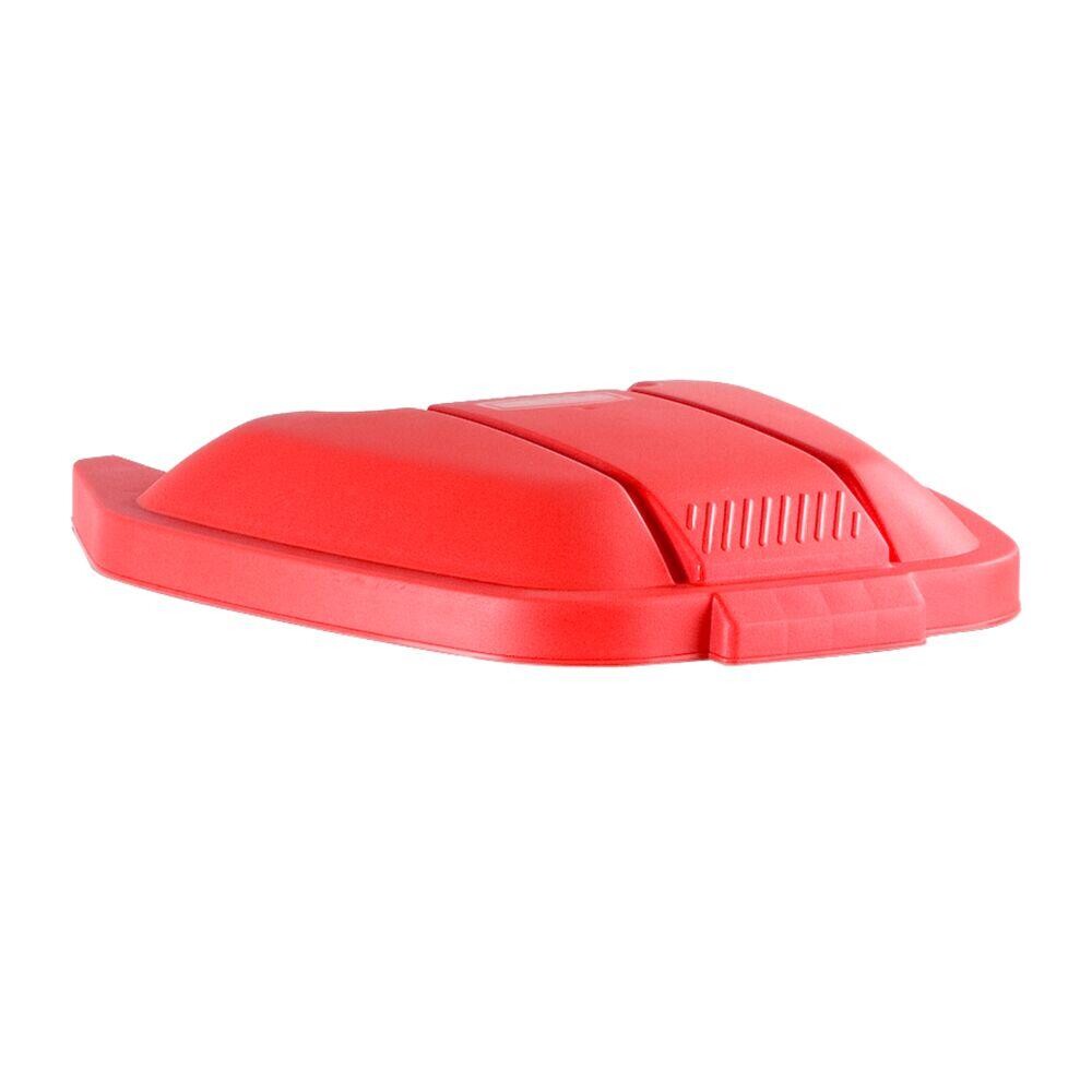 Låg, Rubbermaid, til tohjulet container, til kildesortering, rød,