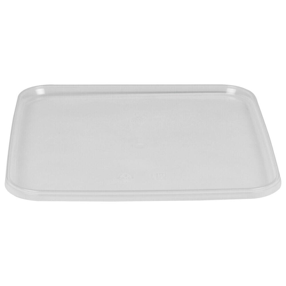 Låg til condibøtte 19,2x19,2x0,9cm klar PP til stabelbøtte - 12 stk