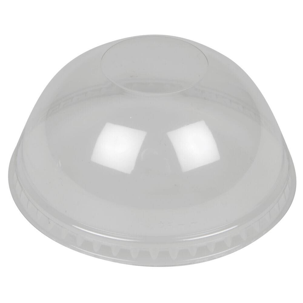 Låg til drikkeglas, klar, PET, hvælvet, uden hul, ø 9,27 cm - 1000 stk