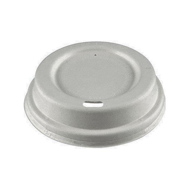 Låg til kaffekop 12/16oz bagasse hvid 1000stk pr karton HVID (1000EA)