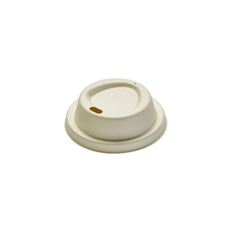Låg t/kaffebæger 8oz brun bagasse 1000stk/kar Ø80mm