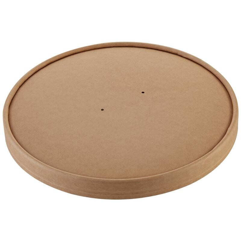 Låg t/salatbowle - pap - Ø185mm - 750ml - brun - 25 stk