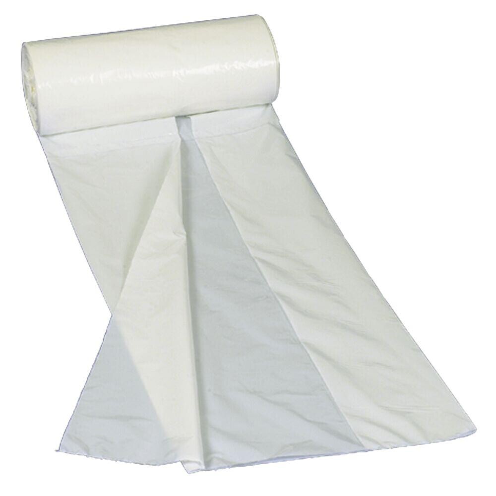 Lågpose 6 L hvid HDPE virgin 30x35cm - 100 stk pr rulle - 30 ruller