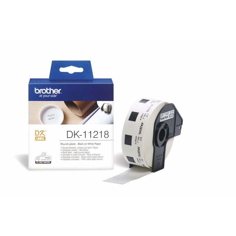 Label Brother hvid DK11218 Ø24 1000stk/rul