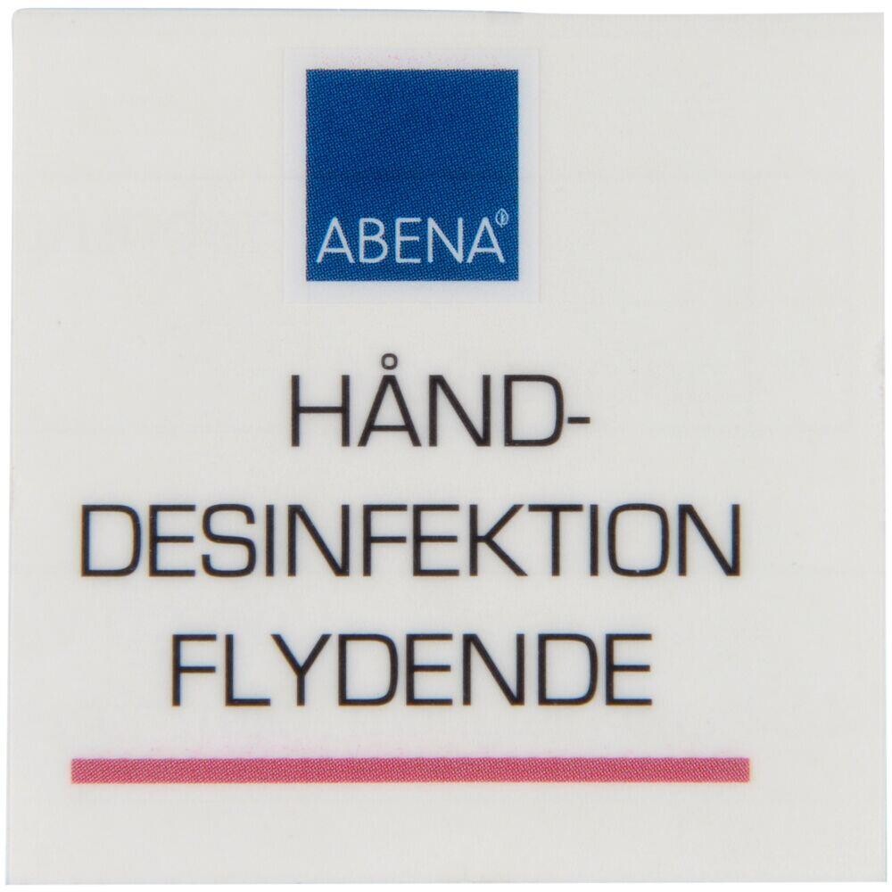 Label til dispenser - Hånddesinfektion Flydende, rød, 4x4cm