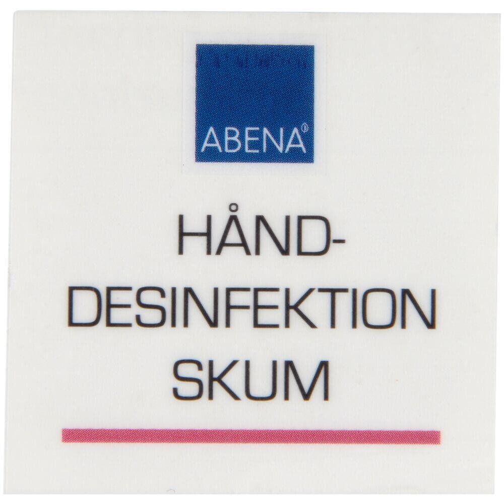 Label til dispenser - Hånddesinfektion Skum, rød, 4x4cm