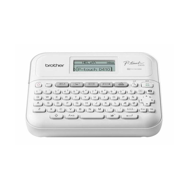 Labelprinter Brother PT-D410 op til 18mm USB Hvid