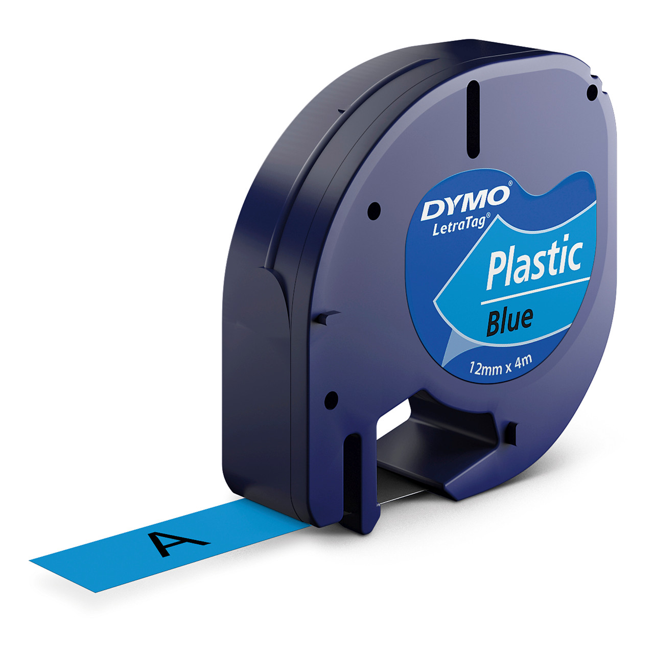 Dymo LetraTag Tape 12mmx4m blå plasttape