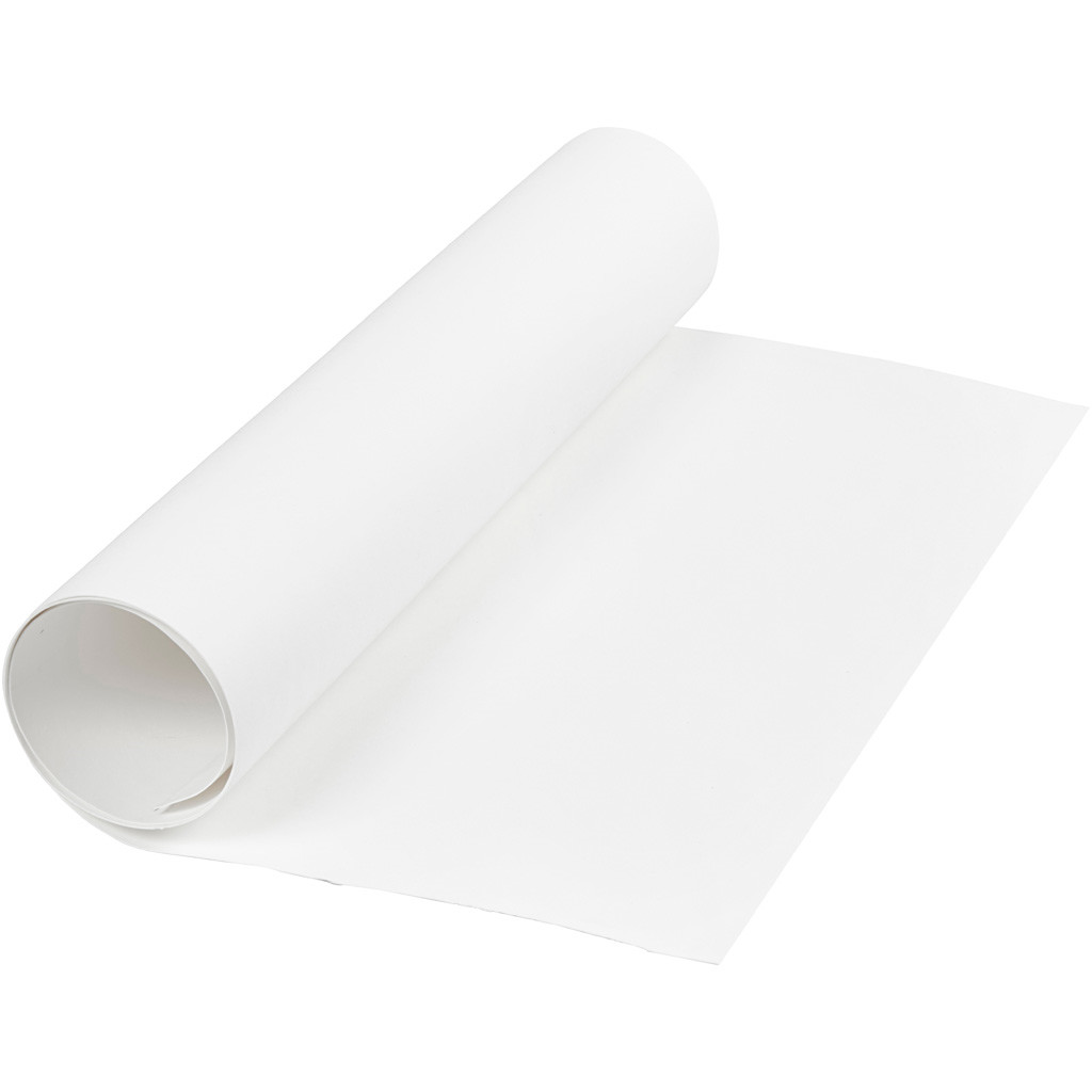 Læderpapir – Hvid – 50 cm bred – 0,55 mm – 1 meter