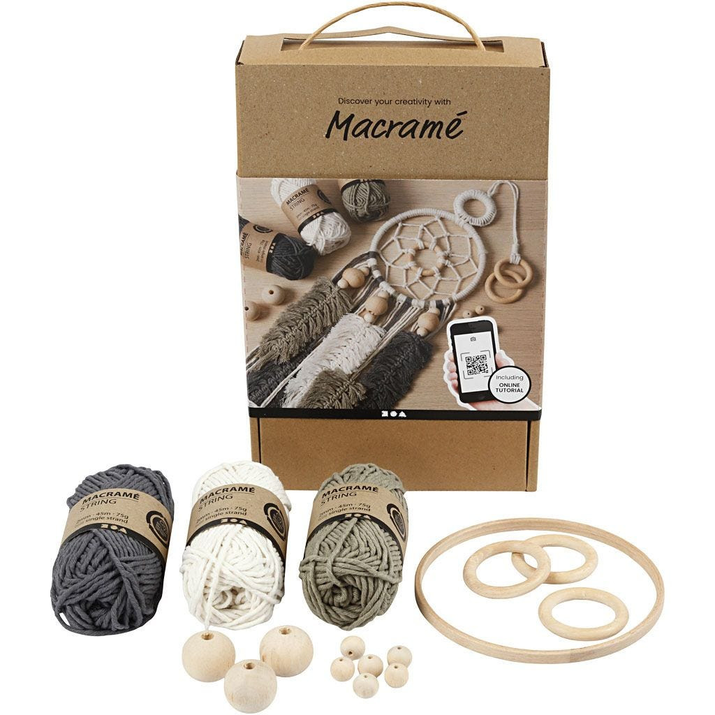 Kreakasse læringssæt med macramé diameter 2 mm