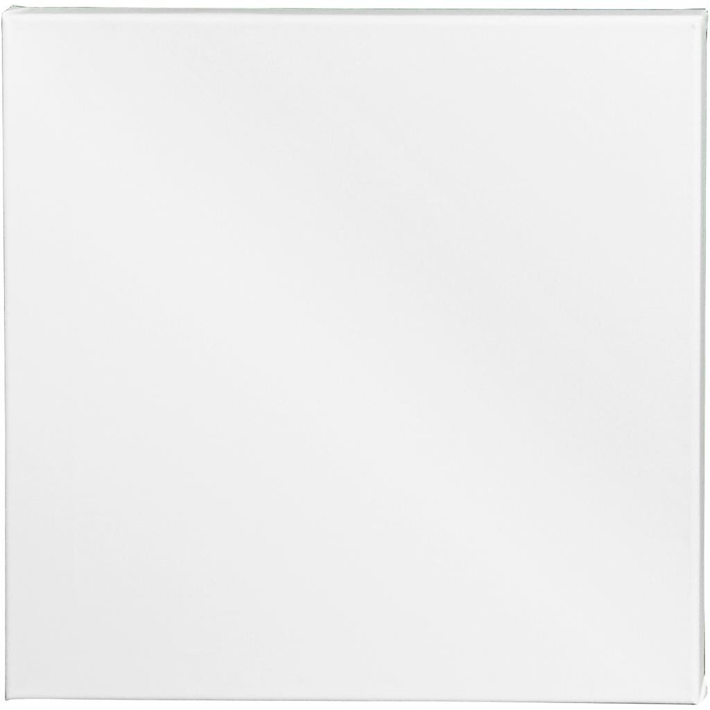 Lærred 40 x 40 cm dybde 1,6 cm - hvid