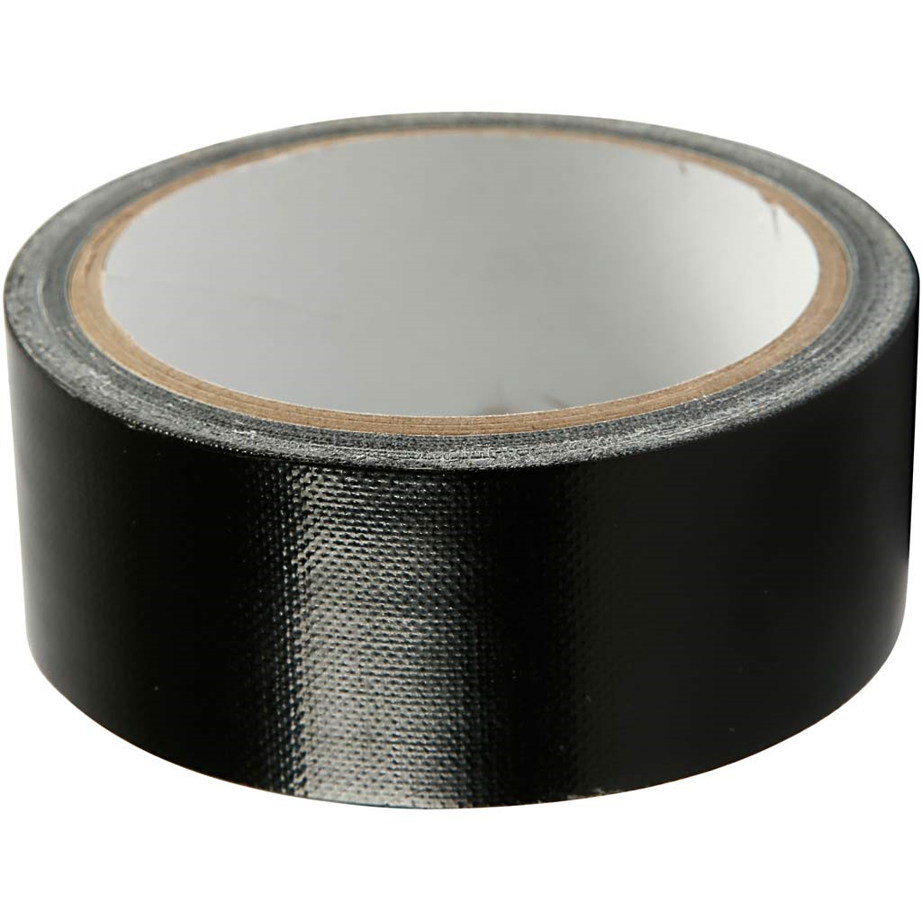 Sort gaffatape B: 38 mm - 25 meter