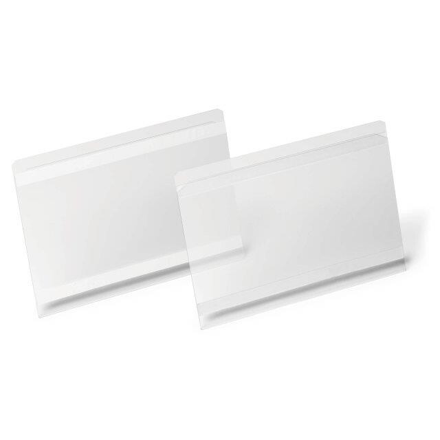 Lagerlomme etiketholder Durable transparent A5 tværformat selvklæbende - 10 stk