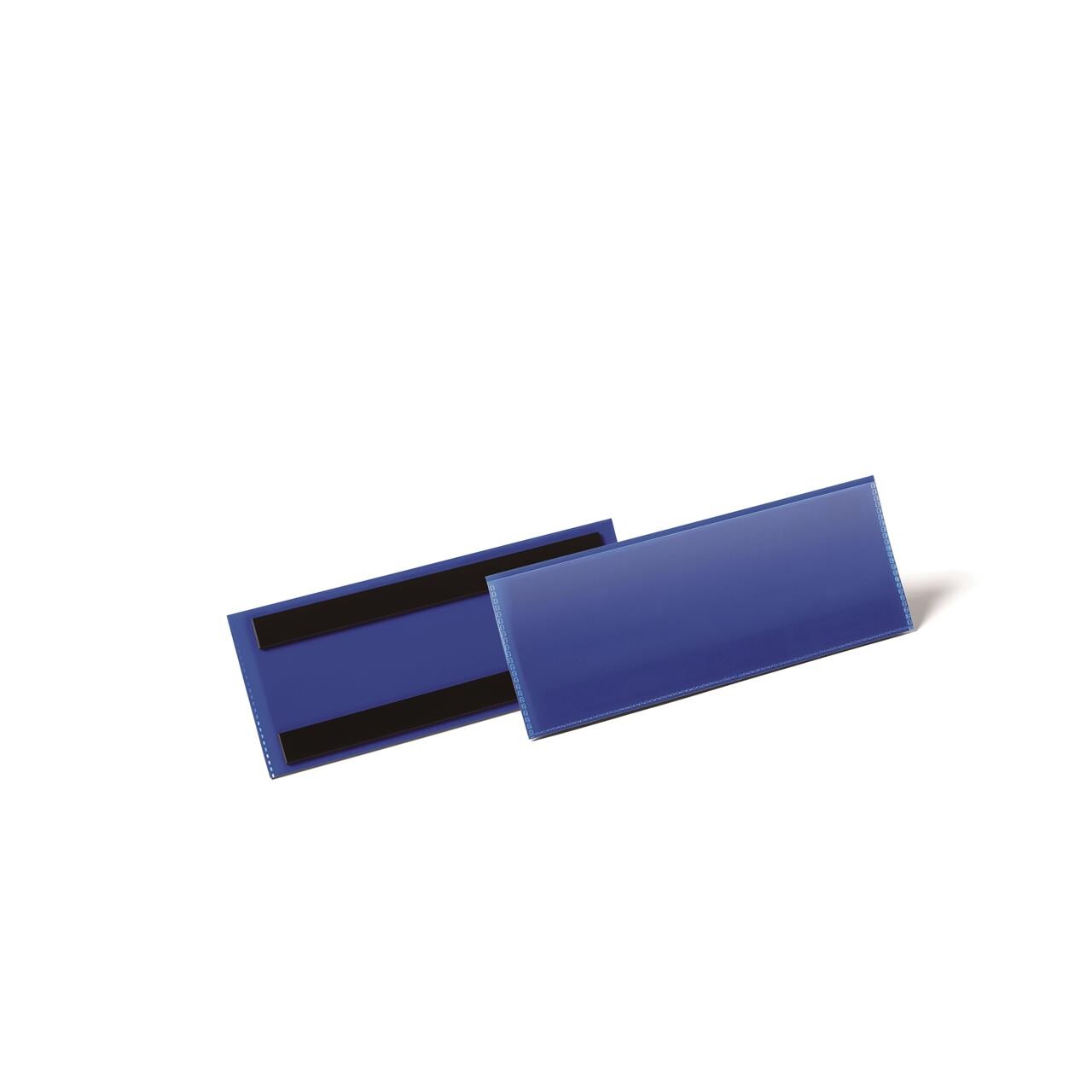 Etiketholder med magnet 210x74mm mørkblå - 50 stk