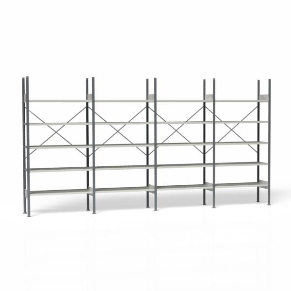 Lagerreol Åben V06 2100x4000x400 RAL 7035