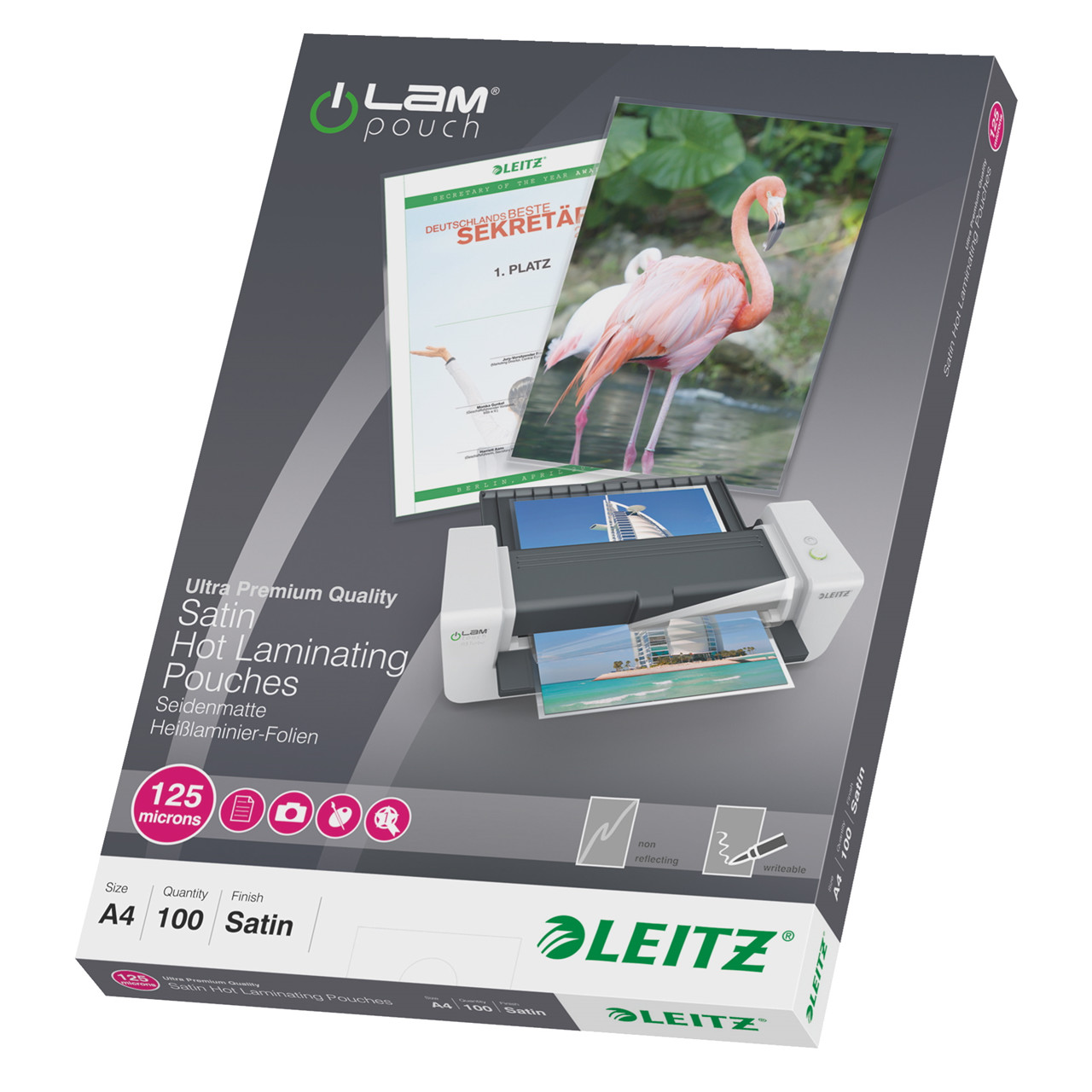 Laminerings lommer A4 - Leitz mat 125 mic - 100 stk