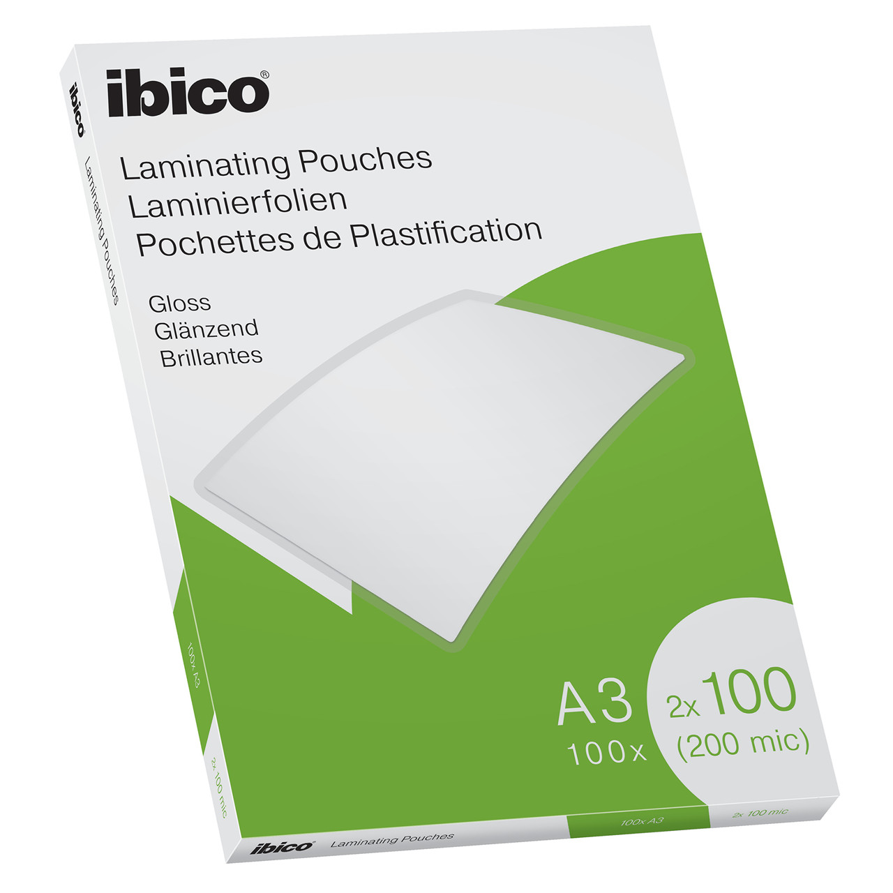 Lamineringslommer A3 - Ibico 100mic - 100stk