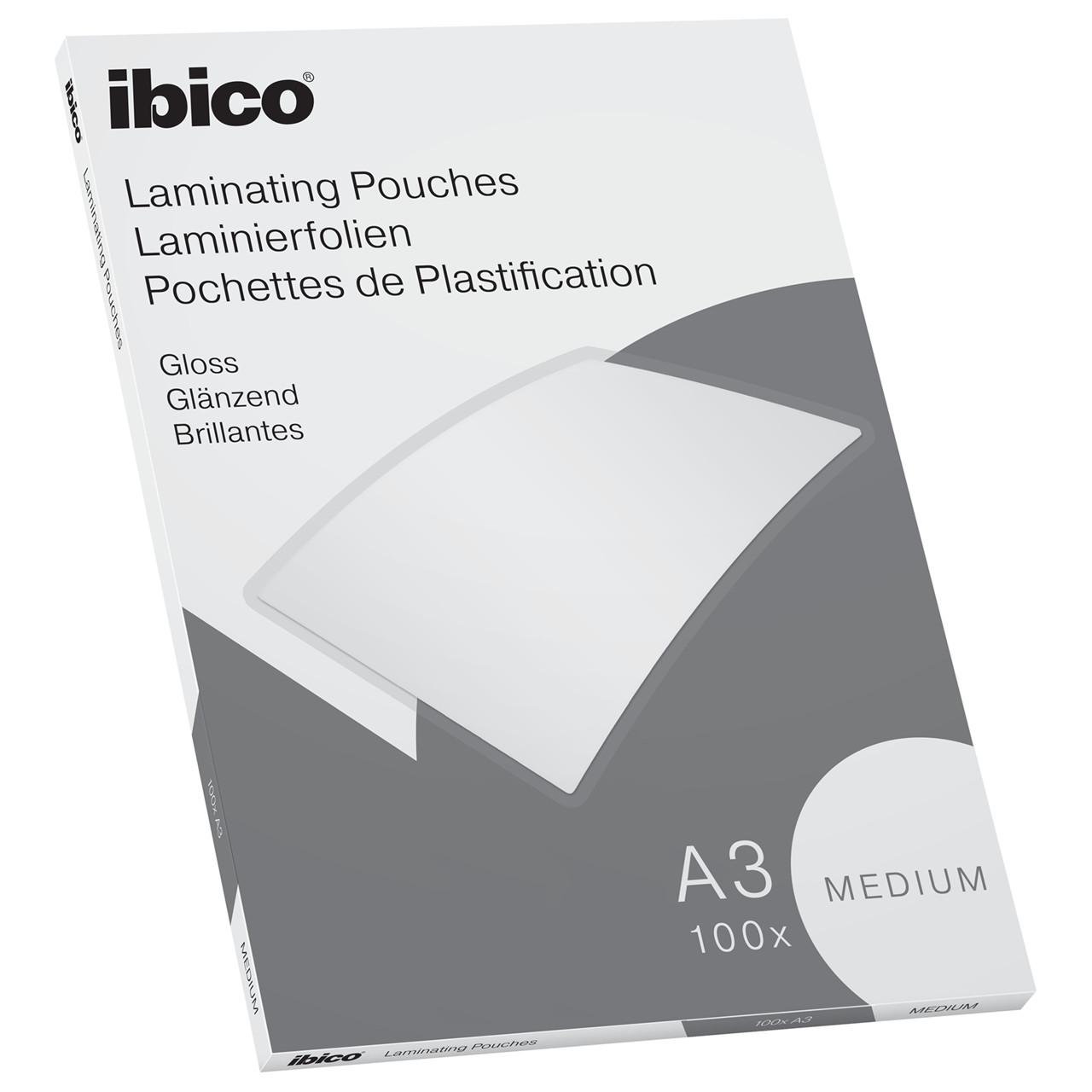 Lamineringslommer A3 Ibico basic medium 100my 100stk