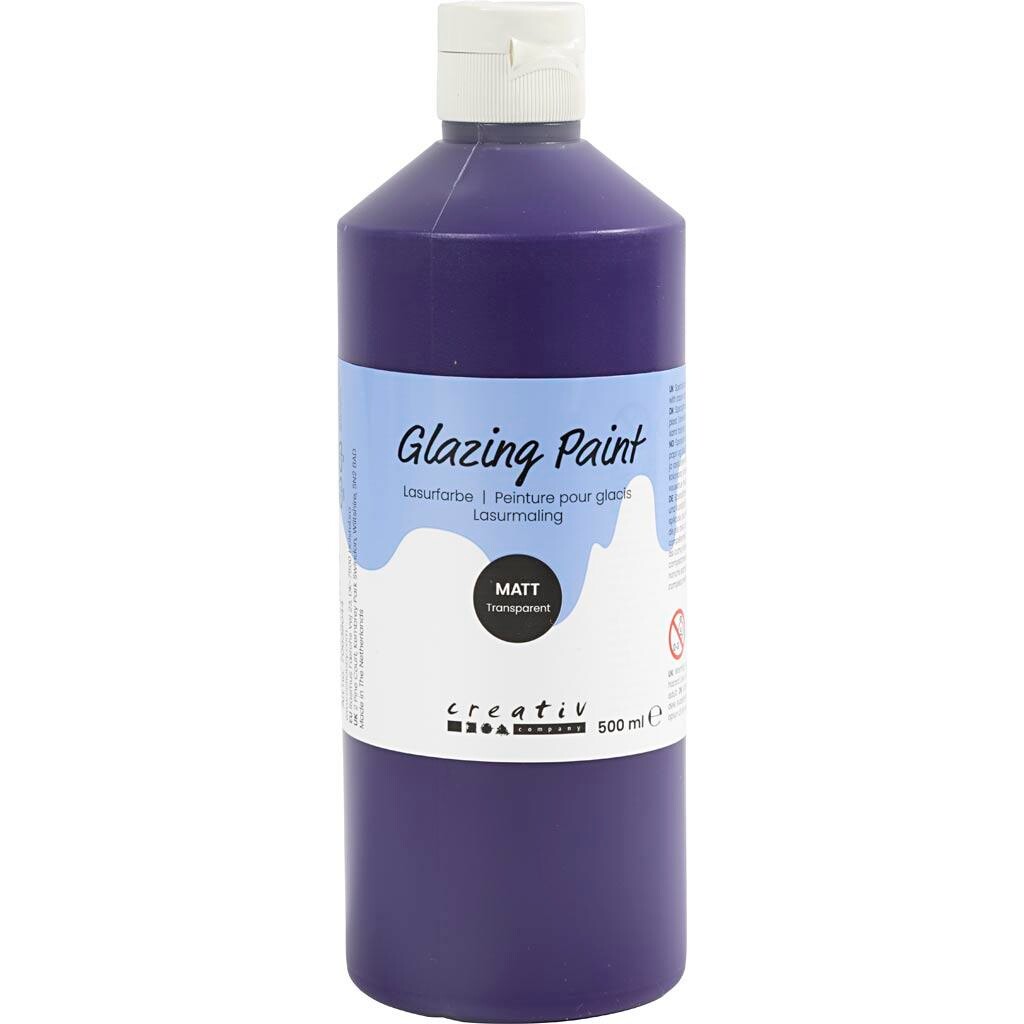 Lasurmaling, mat, transparent, violet, 500 ml/ 1 fl.