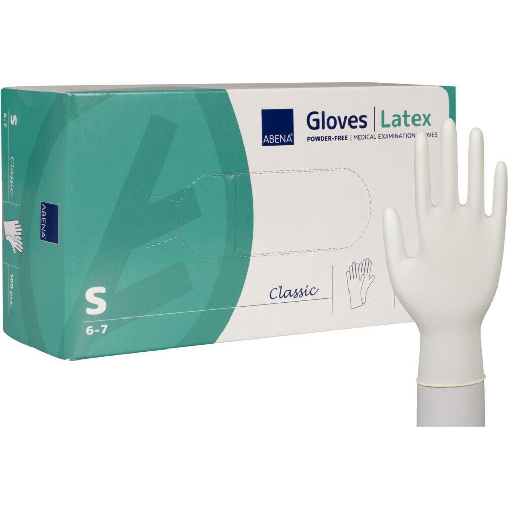 Latexhandsker Nature Abena Classic S pudderfri - 100 stk