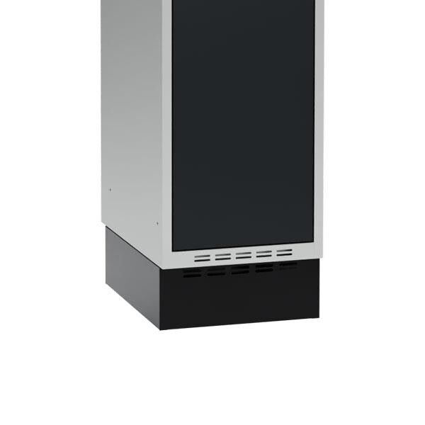 Lav sokkel, til garderobeskab, 500x550x150 mm, sort
