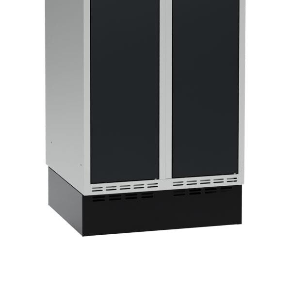 Lav sokkel, til garderobeskab, 700x550x150 mm, sort