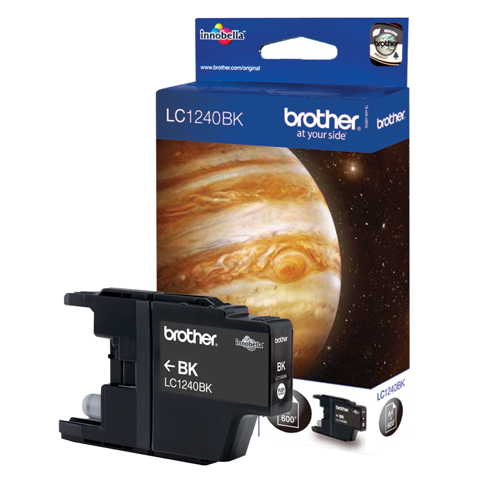 Brother LC1240BK, Blækpatron, Sort, 600 sider