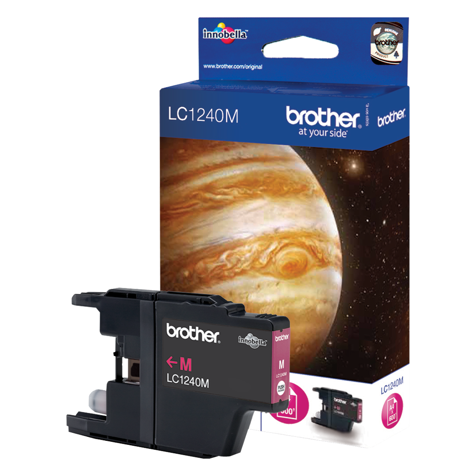Brother LC1240M, Blækpatron, Magenta, 600 sider