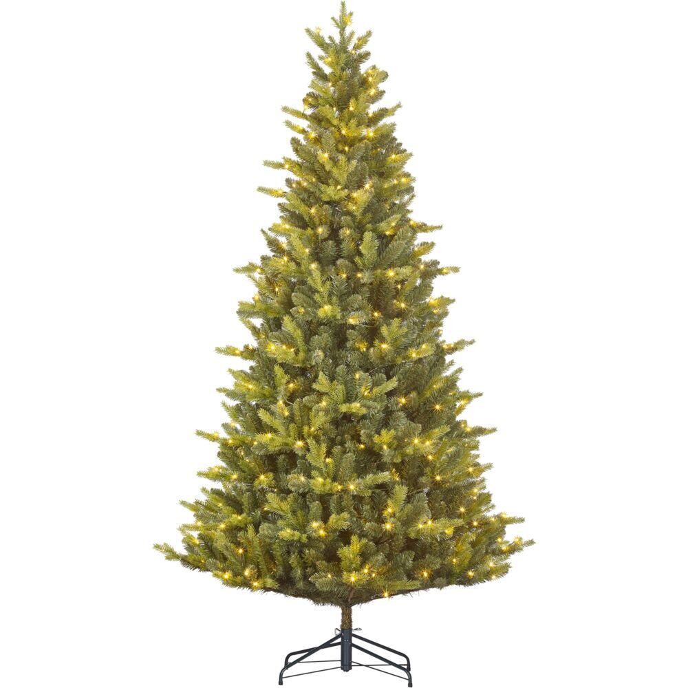 LED juletræ - 215 cm - 370 LED lys - Grøn