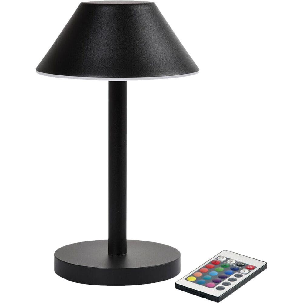 LED lampe, Duni Cordless Zelda, 21cm, Ø12cm, sort - 6 stk