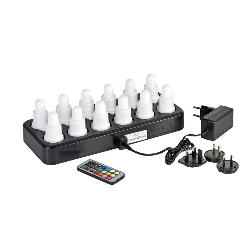 LED lys genopladelig Duni 70x40mm 12lys/pak