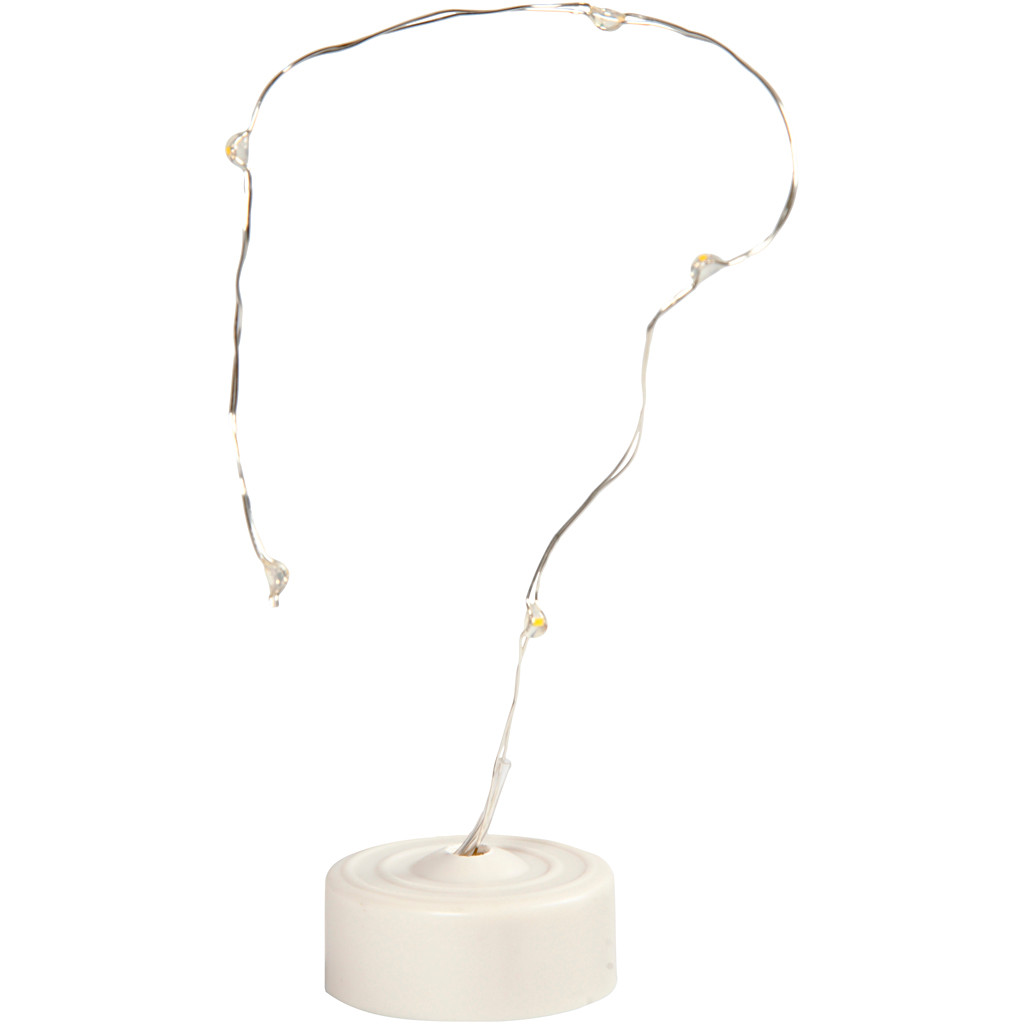 LED lyskæde sølv Længde 27 cm - 1 stk