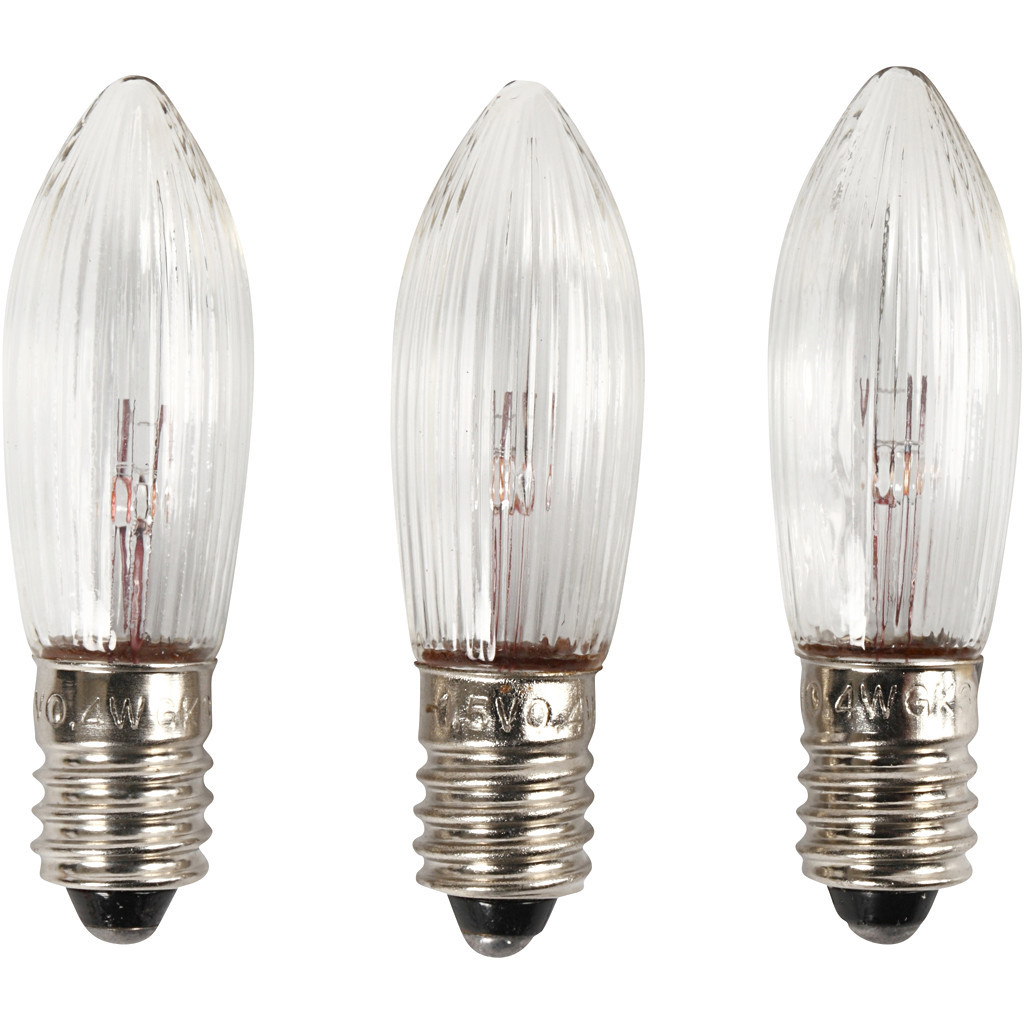 LED pærer - H: 45 mm diam. 15 mm - 3stk.