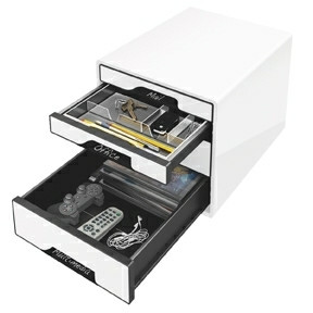 Skuffekabinet 4 skuffer hvid Leitz Desk Cube