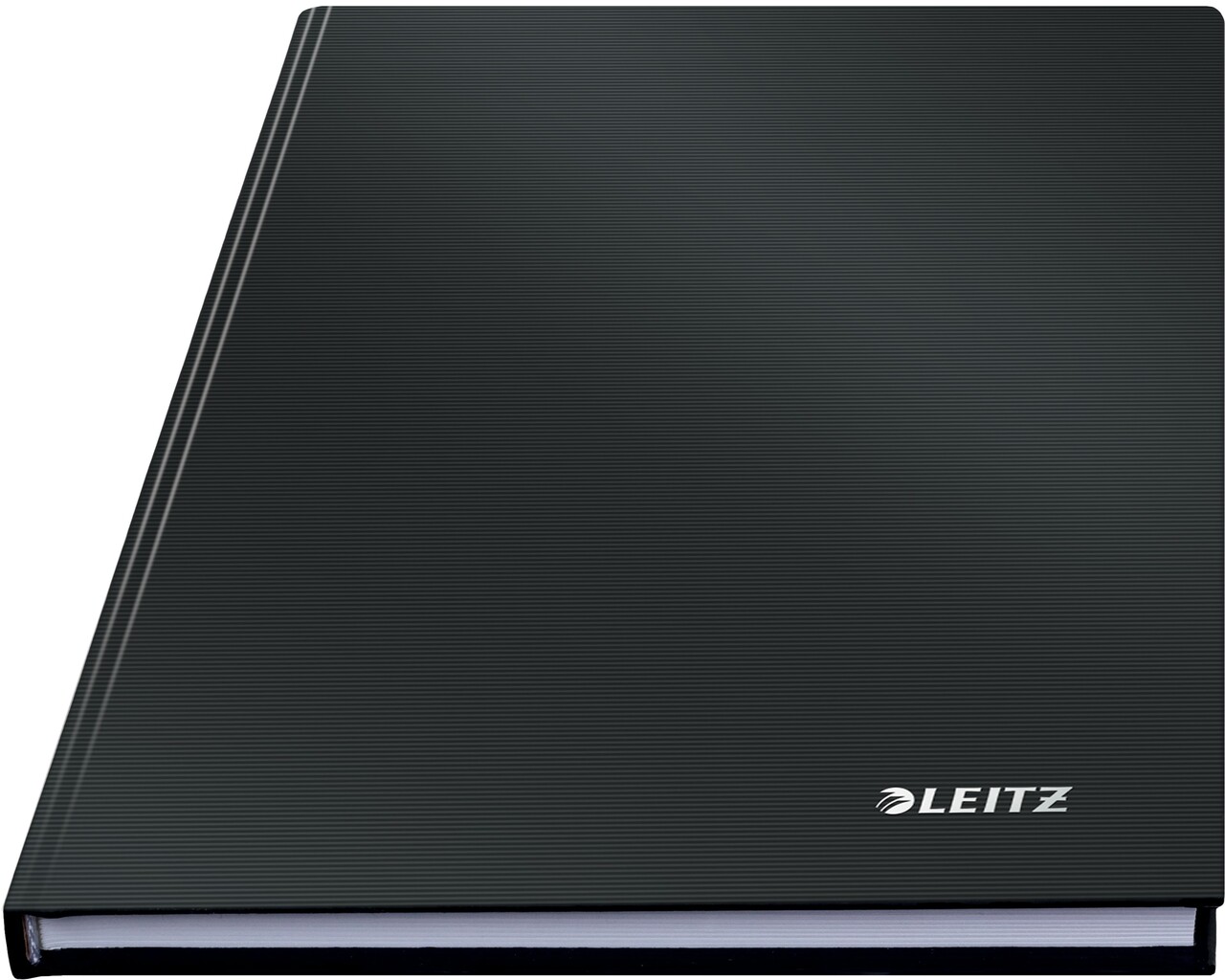 6 stk. Notesbog Leitz Solid hardcover A5 lin. 80g/80ark sort - Køb minimum 6 stk.