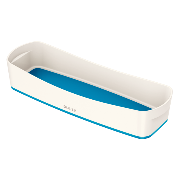 4 stk. Opbevaringsbakke Leitz MyBox Small 10,5 x 30,7 x 5,5 cm - hvid & blå
