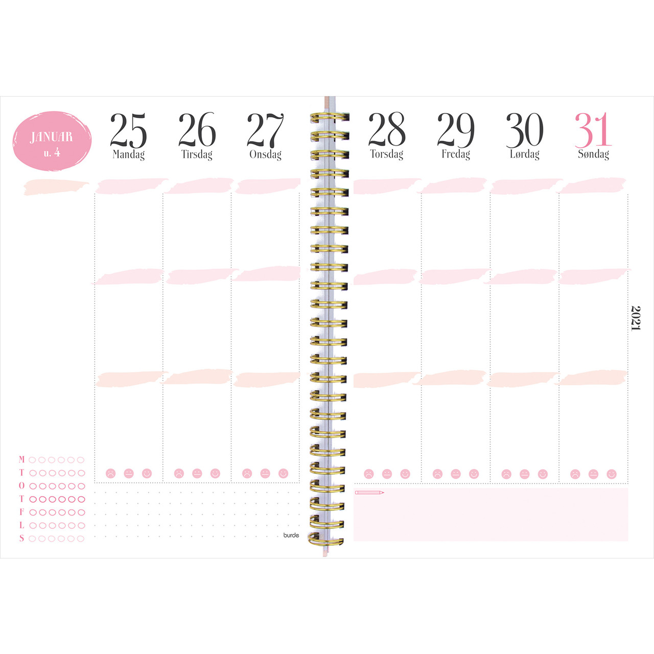 Life Planner 2021 Kalender Pink A5 21 2274 00 Kob Billigt Pa Grafical Dk billige kalender 2021