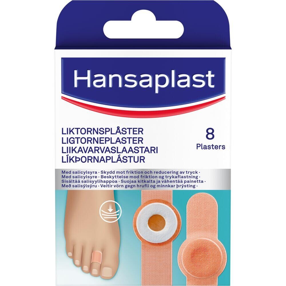 Ligtorneplaster - Hansaplast 6,8x1,9cm - Hvid - 8 stk