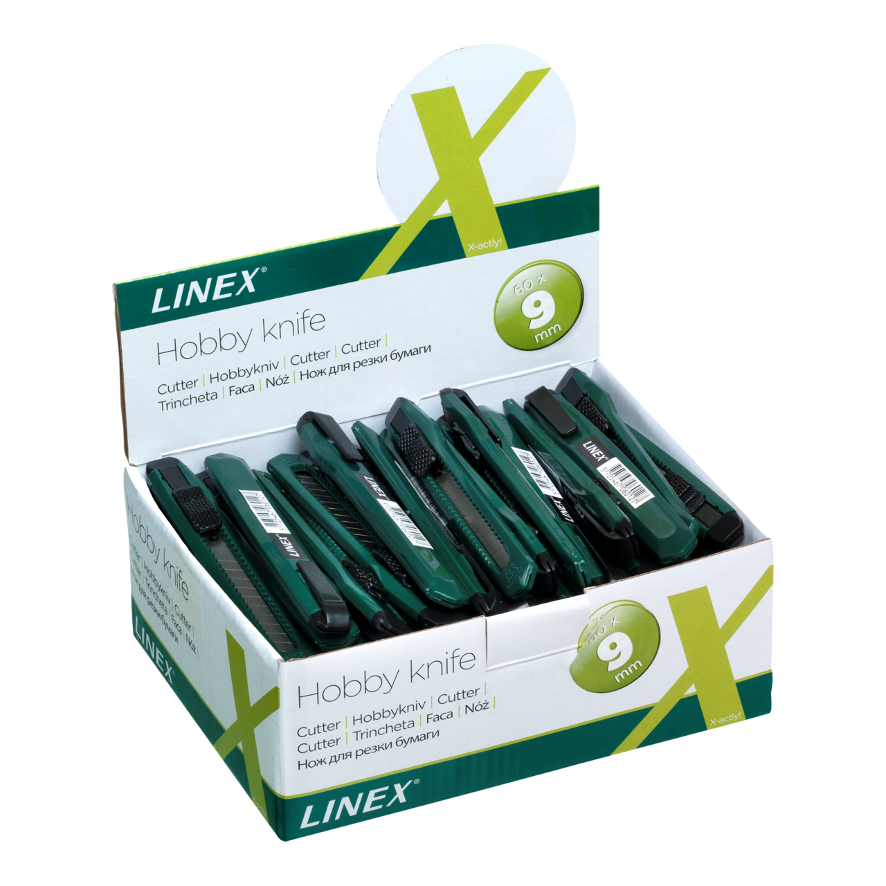 60 stk. Lille hobbykniv Grøn Linex - Køb minimum 60 stk.